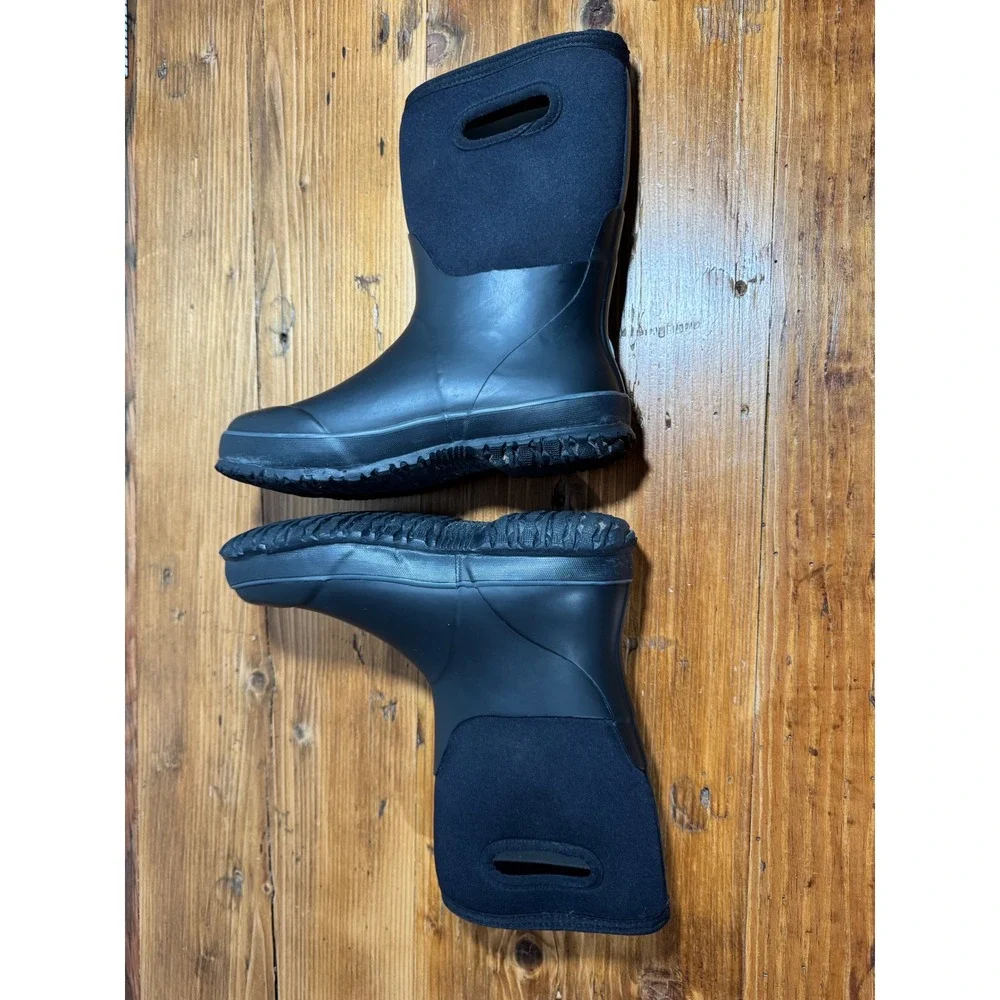 Bogs Grasp Solid Boots Youth Kids 5 Black Waterproof Winter Snow Rain 78755-001